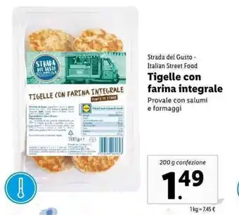 Lidl Strada del Gusto Tigelle con farina integrale 200g offerta