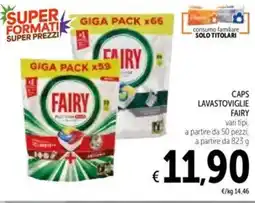 Spazio Conad Caps lavastoviglie FAIRY vari tipi, offerta
