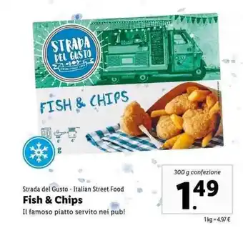 Lidl Strada del Gusto Fish & Chips 300g offerta