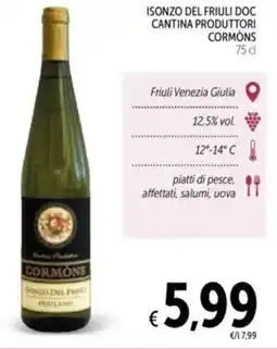 Spazio Conad Isonzo del friuli doc cantina produttori CORMONS offerta