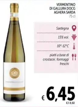 Spazio Conad Vermentino di gallura docg AGHERA SARDA offerta