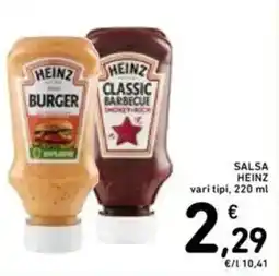 Spazio Conad Salsa HEINZ vari tipi offerta