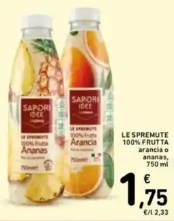 Spazio Conad Le spremute 100% frutta SAPORI IDEE CONAD offerta