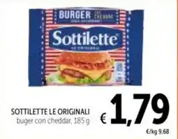 Spazio Conad Sottilette le originali buger con cheddar offerta