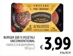 Spazio Conad Burger 100% vegetali UNCONVENTIONAL offerta
