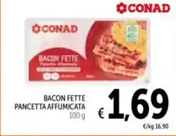 Spazio Conad Bacon fette pancetta affumicata offerta