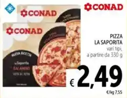 Spazio Conad Pizza LA SAPORITA vari tipi offerta