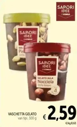 Spazio Conad Vaschetta gelato vari tipi offerta