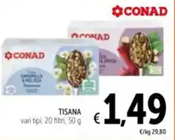Spazio Conad TISANA vari tipi, 20 filtri offerta
