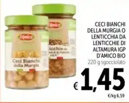 Spazio Conad Ceci bianchi della murgia o lenticchia da lenticchie di altamura IGP D'AMICO BIO offerta