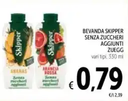 Spazio Conad Bevanda skipper senza zuccheri aggiunti zuegg offerta