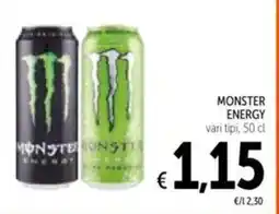 Spazio Conad Monster energy vari tipi offerta