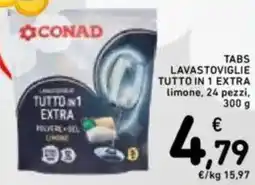 Spazio Conad Tabs lavastoviglie tutto in 1 extra offerta