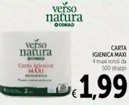 Spazio Conad Carta igienica maxi verso natura Conad offerta
