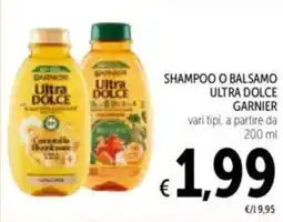 Spazio Conad Shampoo o balsamo ULTRA DOLCE GARNIER offerta