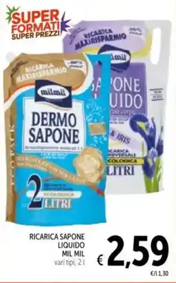 Spazio Conad Ricarica sapone liquido MIL MIL offerta