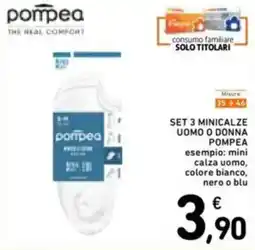 Spazio Conad Pompea set 3 minicalze uomo o donna offerta