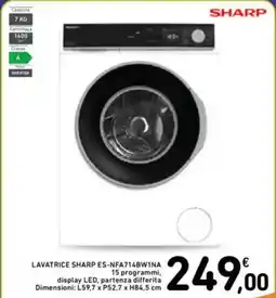 Spazio Conad Lavatrice SHARP ES-NFA714BW1NA offerta