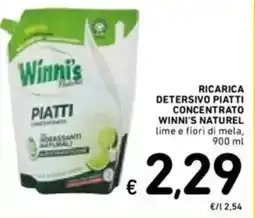 Spazio Conad Ricarica detersivo piatti concentrato WINNI'S NATUREL offerta