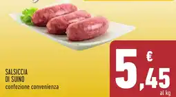 Conad Salsiccia di suino offerta