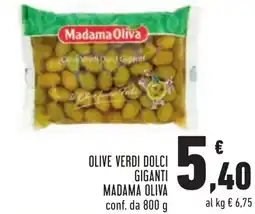 Conad Olive verdi dolci giganti MADAMA OLIVA offerta