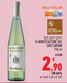 Conad Est! est!! est!!! di montefiascone doc SAN FLAVIANO offerta