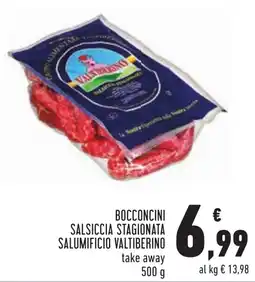 Conad Bocconcini salsiccia stagionata salumificio VALTIBERINO offerta