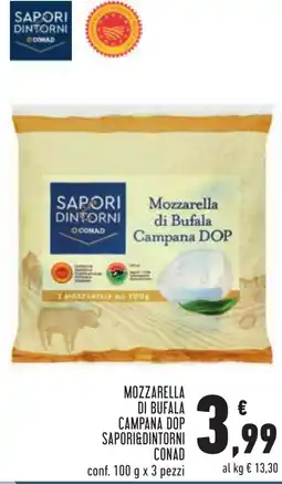 Conad Mozzarella di bufala campana dop SAPORI&DINTORNI CONAD offerta