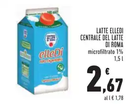 Conad Latte elledi CENTRALE DEL LATTE DI ROMA offerta