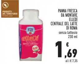 Conad Panna fresca da montare elledí CENTRALE DEL LATTE DI ROMA offerta