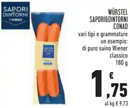 Conad Würstel CONAD SAPORI&DINTORNI offerta