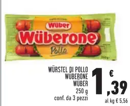 Conad Würstel di pollo wüberone WUBER offerta