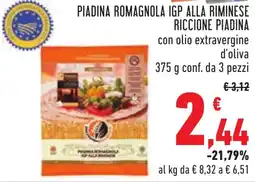Conad Piadina romagnola igp alla riminese RICCIONE PIADINA offerta