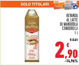 Conad Bevanda al latte di mandorla CONDORELLI offerta