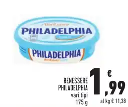 Conad Benessere PHILADELPHIA vari tipi offerta