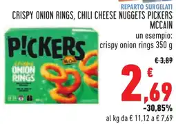 Conad Crispy onion rings, chili cheese nuggets pickers MCCAIN offerta