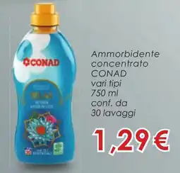 Conad Ammorbidente concentrato CONAD vari tipi offerta