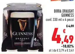 Conad Birra draught GUINNESS offerta