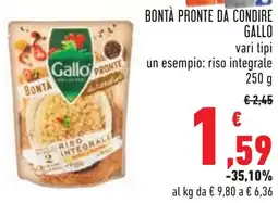 Conad Bontà pronte da condire conad GALLO vari tipi offerta