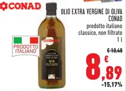 Conad Olio extra vergine di oliva CONAD offerta