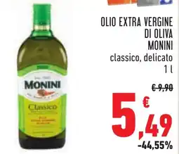 Conad Olio extra vergine di oliva MONINI offerta