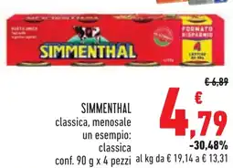 Conad SIMMENTHAL classica, menosale offerta