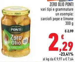 Conad Zero olio PONTI offerta