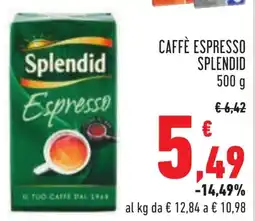 Conad Caffè espresso SPLENDID offerta