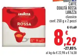 Conad Caffè qualità rossa LAVAZZA offerta