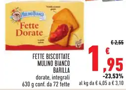 Conad Fette biscottate mulino bianco BARILLA offerta