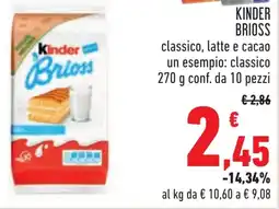 Conad Kinder brioss offerta