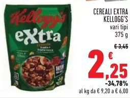 Conad Cereali extra KELLOGG'S vari tipi offerta