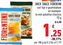 Conad Snick snack FIORENTINI vari tipi offerta