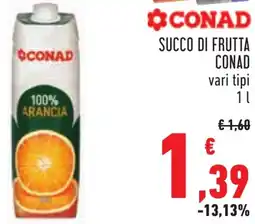 Conad Succo di frutta CONAD vari tipi offerta